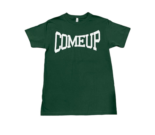 [THE COME UP] SIGNATURE T-SHIRT FOREST GREEN/WHITE